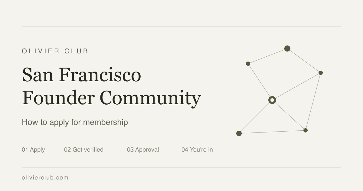How to Apply for Membership in a Prominent San Francisco Founder Community